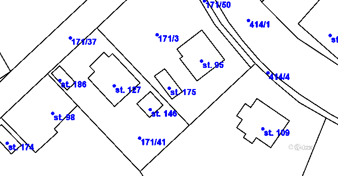 Parcela st. 175 v KÚ Maleč u Chotěboře, Katastrální mapa