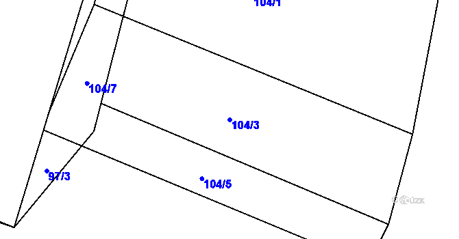 Parcela st. 104/3 v KÚ Maleč u Chotěboře, Katastrální mapa