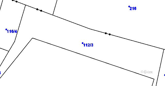Parcela st. 112/3 v KÚ Maleč u Chotěboře, Katastrální mapa