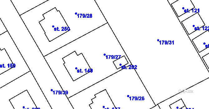 Parcela st. 179/27 v KÚ Maleč u Chotěboře, Katastrální mapa