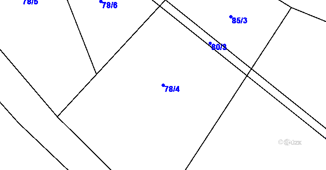 Parcela st. 78/4 v KÚ Maleč u Chotěboře, Katastrální mapa