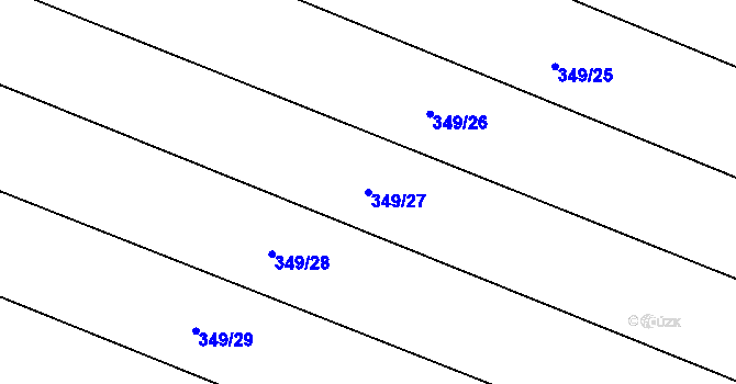Parcela st. 349/27 v KÚ Maleč u Chotěboře, Katastrální mapa