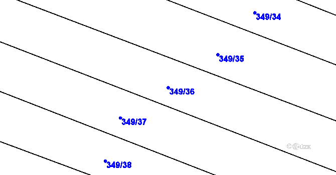 Parcela st. 349/36 v KÚ Maleč u Chotěboře, Katastrální mapa