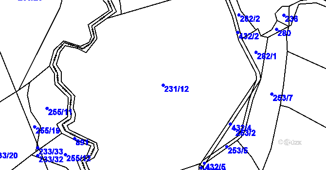 Parcela st. 231/12 v KÚ Maleč u Chotěboře, Katastrální mapa