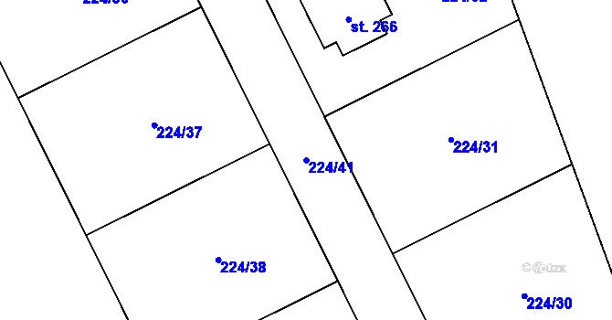 Parcela st. 224/41 v KÚ Maleč u Chotěboře, Katastrální mapa