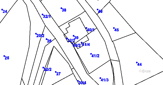 Parcela st. 41/4 v KÚ Březí u Malečova, Katastrální mapa