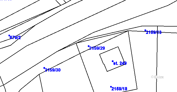 Parcela st. 2159/29 v KÚ Malenice, Katastrální mapa
