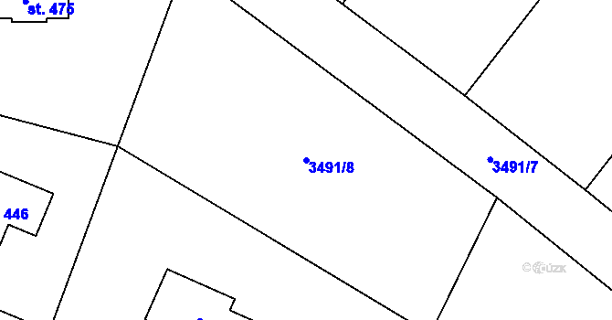 Parcela st. 3491/8 v KÚ Malenice, Katastrální mapa