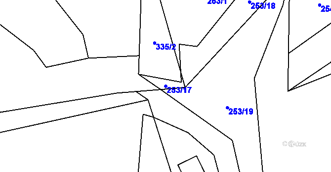 Parcela st. 253/17 v KÚ Malenovice, Katastrální mapa