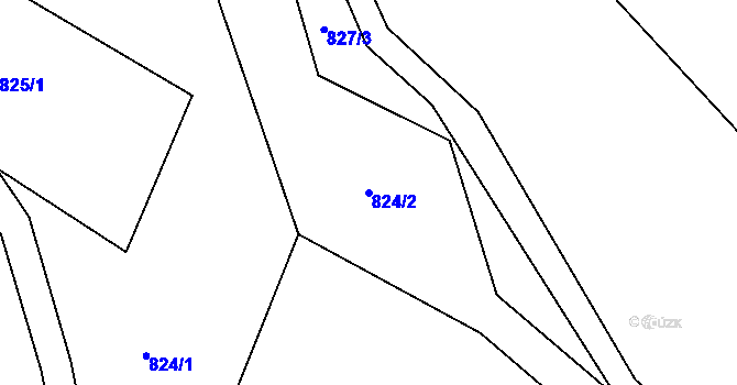 Parcela st. 824/2 v KÚ Malenovice, Katastrální mapa