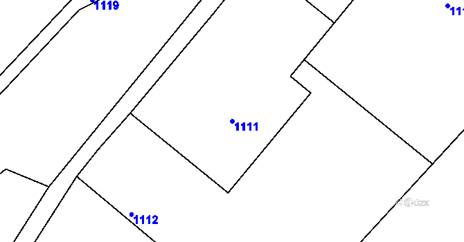 Parcela st. 1111 v KÚ Malešov, Katastrální mapa
