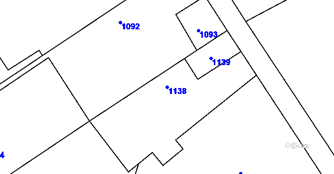 Parcela st. 1138 v KÚ Malešov, Katastrální mapa