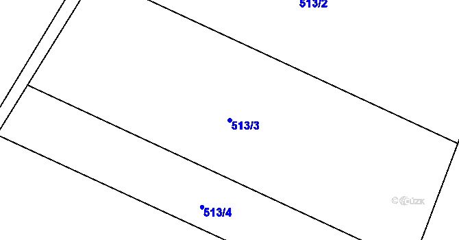 Parcela st. 513/3 v KÚ Malešov, Katastrální mapa