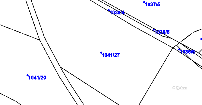 Parcela st. 1041/27 v KÚ Malešov, Katastrální mapa