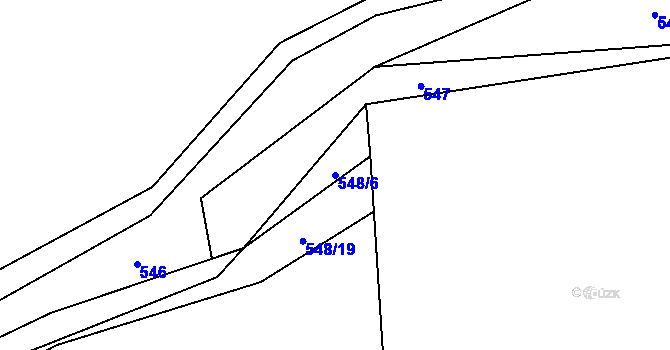 Parcela st. 548/6 v KÚ Polánka u Malešova, Katastrální mapa