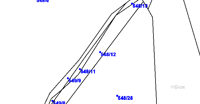 Parcela st. 548/12 v KÚ Polánka u Malešova, Katastrální mapa