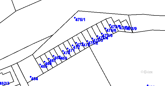 Parcela st. 474 v KÚ Malhostovice, Katastrální mapa