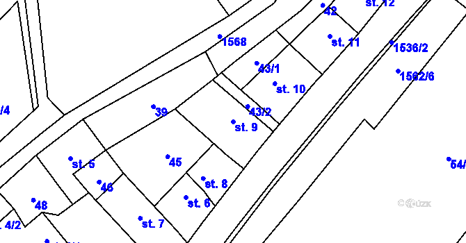 Parcela st. 9 v KÚ Malhotice, Katastrální mapa