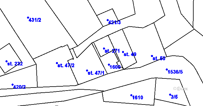 Parcela st. 48 v KÚ Malhotice, Katastrální mapa