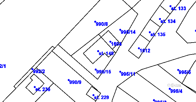 Parcela st. 149 v KÚ Malhotice, Katastrální mapa