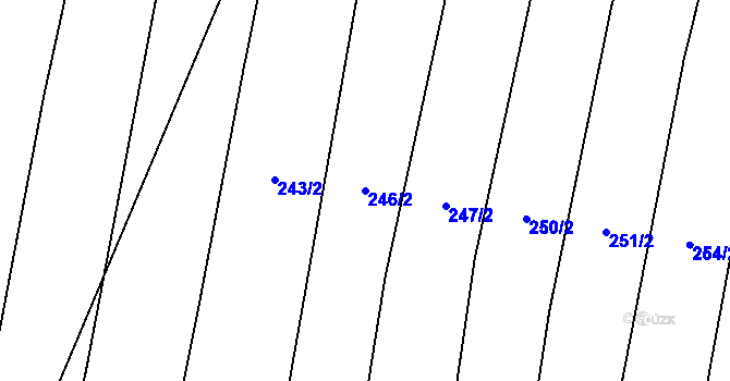 Parcela st. 246/2 v KÚ Malhotice, Katastrální mapa