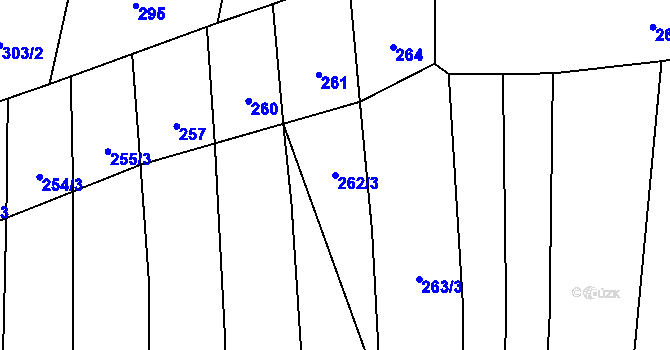 Parcela st. 262/3 v KÚ Malhotice, Katastrální mapa