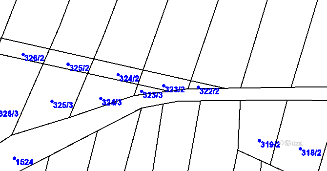 Parcela st. 323/2 v KÚ Malhotice, Katastrální mapa
