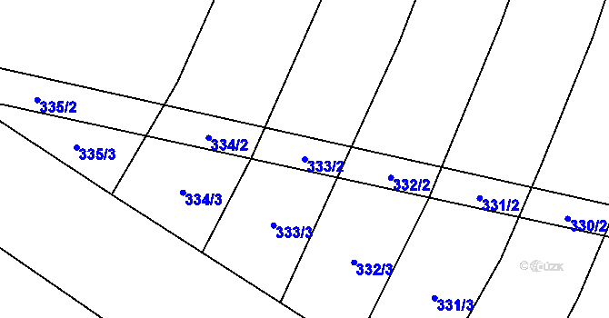Parcela st. 333/2 v KÚ Malhotice, Katastrální mapa