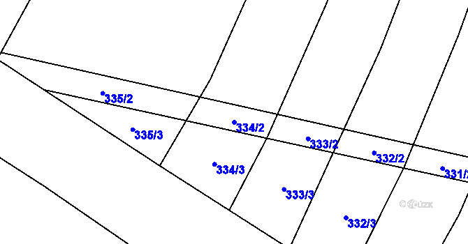 Parcela st. 334/2 v KÚ Malhotice, Katastrální mapa