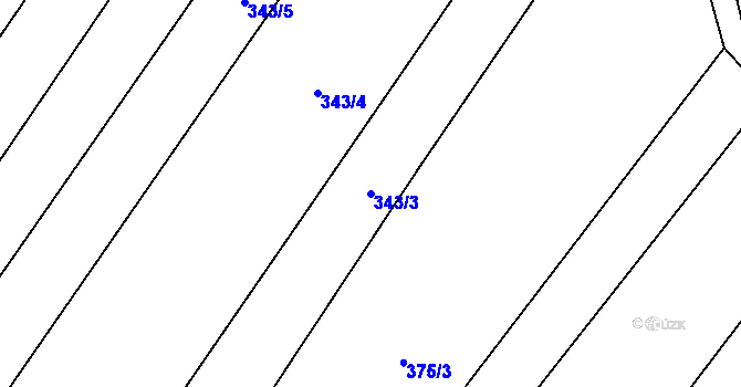 Parcela st. 343/3 v KÚ Malhotice, Katastrální mapa