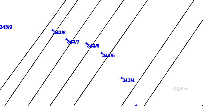 Parcela st. 343/5 v KÚ Malhotice, Katastrální mapa