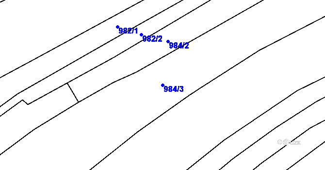 Parcela st. 984/3 v KÚ Malhotice, Katastrální mapa