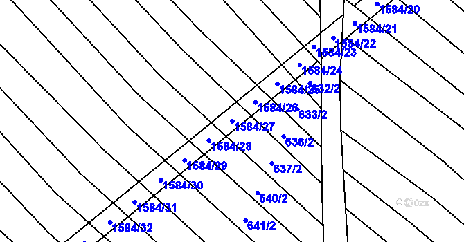 Parcela st. 1584/27 v KÚ Malhotice, Katastrální mapa