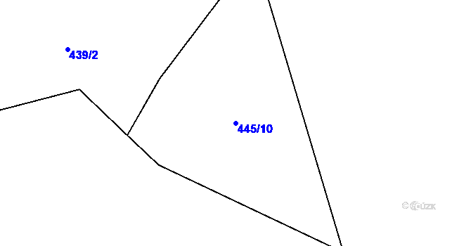 Parcela st. 445/10 v KÚ Malíkov, Katastrální mapa