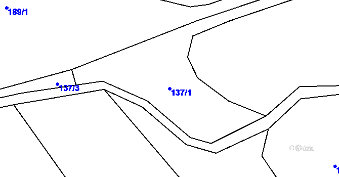 Parcela st. 137/1 v KÚ Malíkov, Katastrální mapa