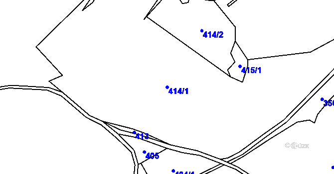Parcela st. 414/1 v KÚ Malíkov, Katastrální mapa