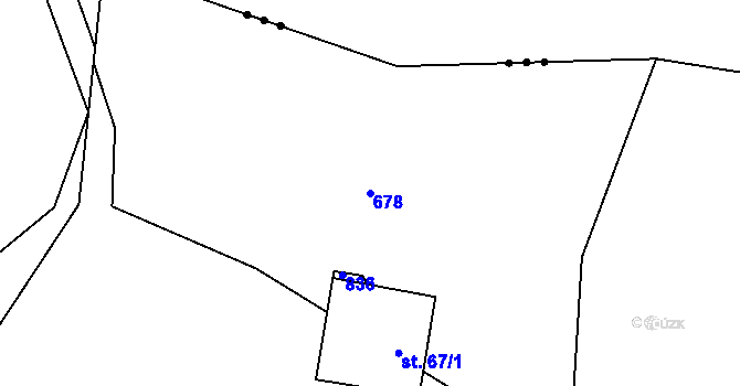 Parcela st. 678 v KÚ Malíkov, Katastrální mapa