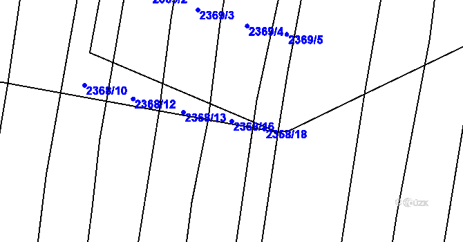 Parcela st. 2368/16 v KÚ Malínky, Katastrální mapa