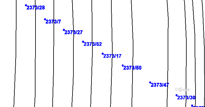 Parcela st. 2373/17 v KÚ Malínky, Katastrální mapa