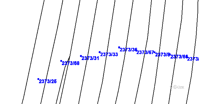 Parcela st. 2373/33 v KÚ Malínky, Katastrální mapa