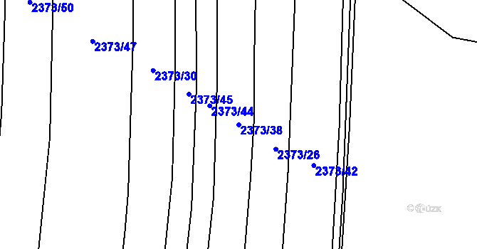 Parcela st. 2373/38 v KÚ Malínky, Katastrální mapa