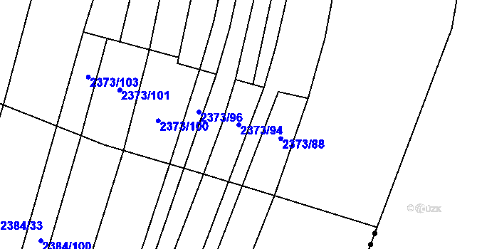 Parcela st. 2373/94 v KÚ Malínky, Katastrální mapa