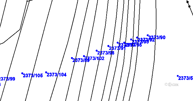 Parcela st. 2373/98 v KÚ Malínky, Katastrální mapa