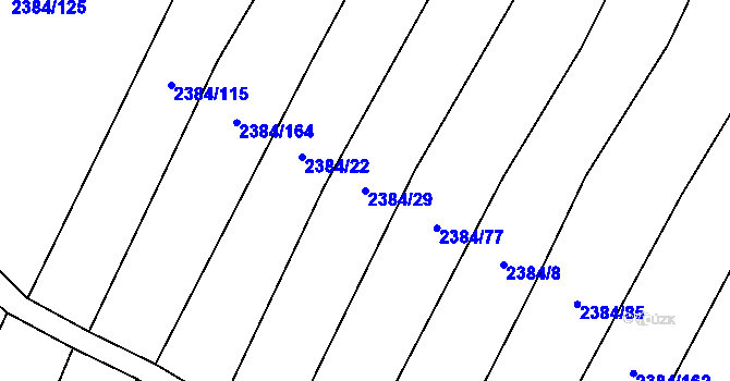 Parcela st. 2384/29 v KÚ Malínky, Katastrální mapa