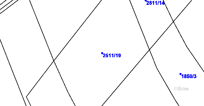 Parcela st. 2511/19 v KÚ Malínky, Katastrální mapa
