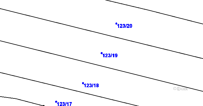 Parcela st. 123/19 v KÚ Malinová, Katastrální mapa