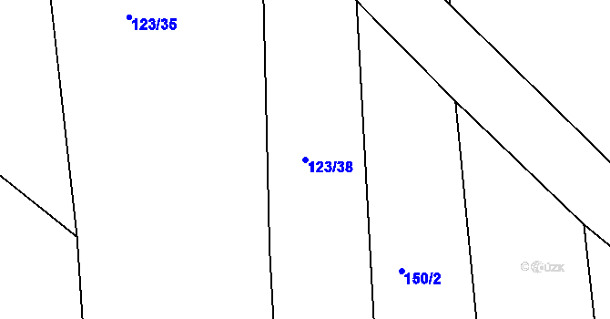Parcela st. 123/38 v KÚ Malinová, Katastrální mapa