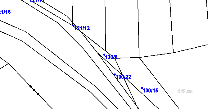 Parcela st. 130/6 v KÚ Malinová, Katastrální mapa