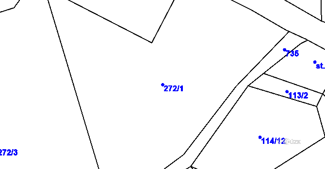 Parcela st. 272/1 v KÚ Malinová, Katastrální mapa