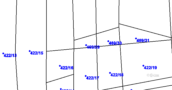 Parcela st. 469/29 v KÚ Malinová, Katastrální mapa